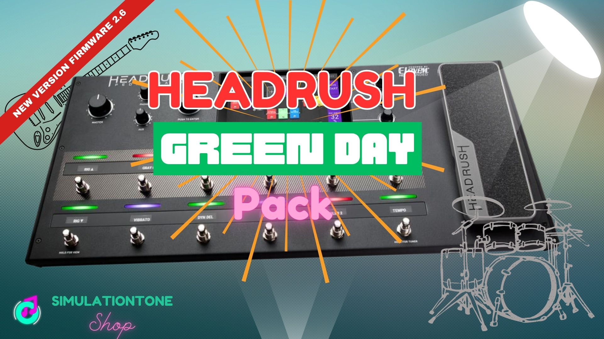 Headrush Green Day Cover Pack Headrush artist pack